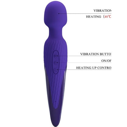 PRETTY LOVE - ANTONY YOUTH WAND VIBRATOR VIOLET HEAT EFFECT - 3