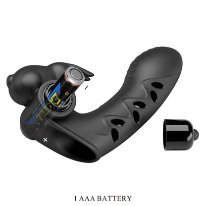 PRETTY LOVE - BLACK VANCE RABBIT VIBRATOR FINGER COVER