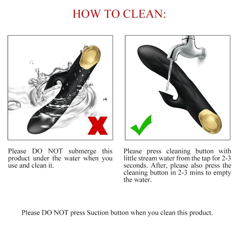 PRETTY LOVE - BLACK RECHARGEABLE GOLD PLATED LUXURY VIBRATOR - 6