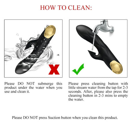 PRETTY LOVE - BLACK RECHARGEABLE GOLD PLATED LUXURY VIBRATOR - 6