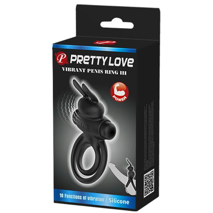 PRETTY LOVE - VIBRATOR III RABBIT RING FOR BLACK PENIS - 9