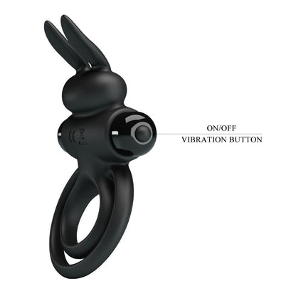 PRETTY LOVE - VIBRATOR III RABBIT RING FOR BLACK PENIS - 7