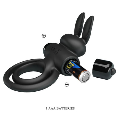 PRETTY LOVE - VIBRATOR III RABBIT RING FOR BLACK PENIS - 2