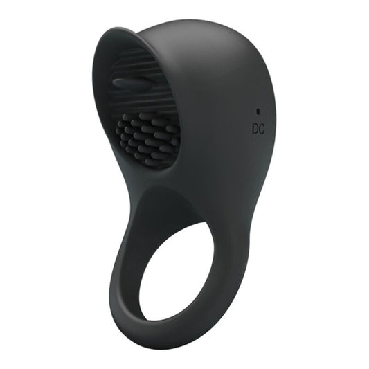 PRETTY LOVE - VIBRATING PENIS RING WITH BLACK TONGUE - 1