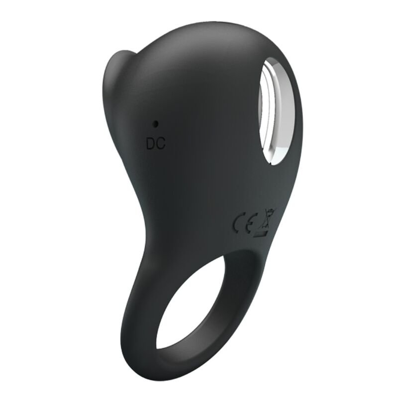PRETTY LOVE - VIBRATING PENIS RING WITH BLACK TONGUE - 2