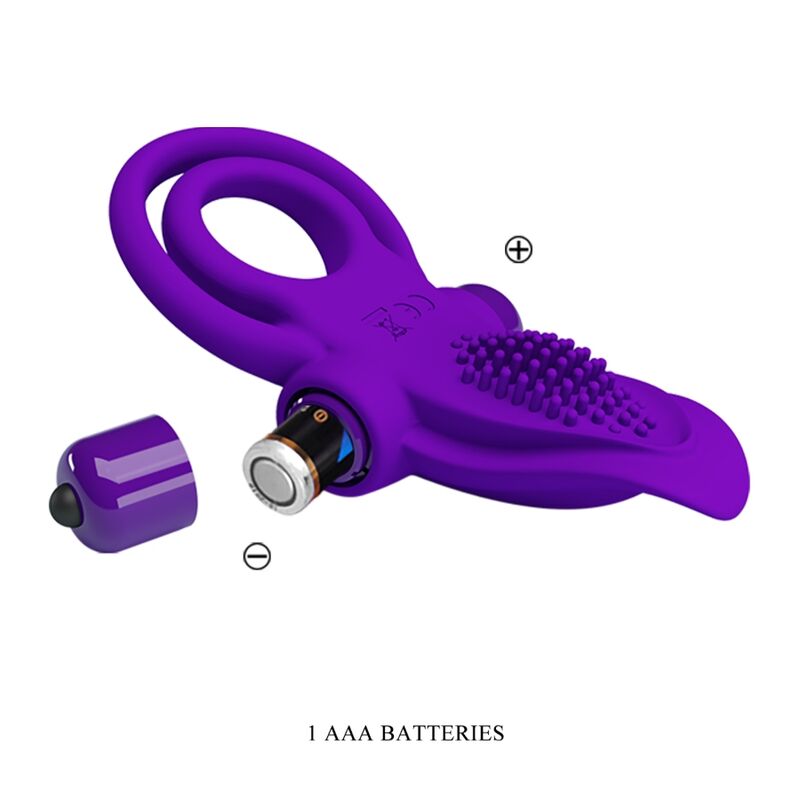 PRETTY LOVE - PURPLE VIBRATING PENIS RING - 2