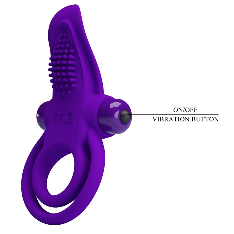 PRETTY LOVE - PURPLE VIBRATING PENIS RING - 8
