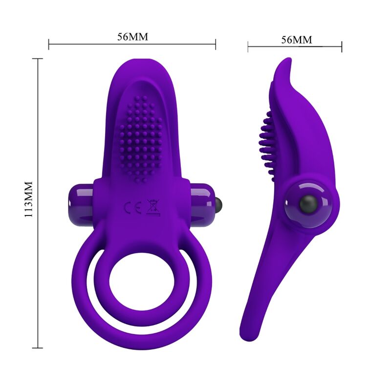 PRETTY LOVE - PURPLE VIBRATING PENIS RING - 5