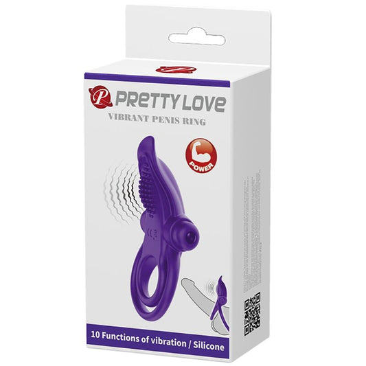 PRETTY LOVE - PURPLE VIBRATING PENIS RING - 1
