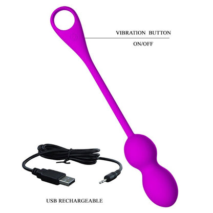 PRETTY LOVE - ELVIRA RECHARGEABLE VIBRATING BALLS PURPLE - 8