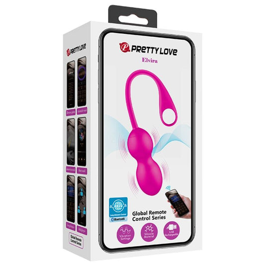 PRETTY LOVE - ELVIRA PINK RECHARGEABLE VIBRATING BALLS - 1
