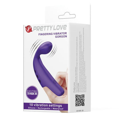 PRETTY LOVE - GORGON PURPLE RECHARGEABLE FINGER VIBRATOR - 9