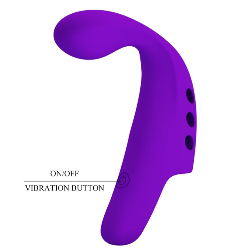 PRETTY LOVE - GORGON PURPLE RECHARGEABLE FINGER VIBRATOR - 5