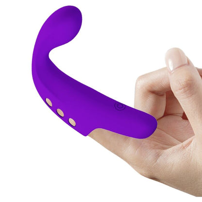 PRETTY LOVE - GORGON PURPLE RECHARGEABLE FINGER VIBRATOR - 4