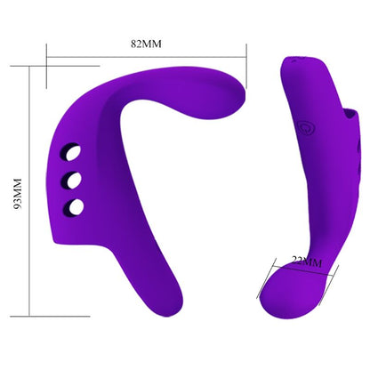 PRETTY LOVE - GORGON PURPLE RECHARGEABLE FINGER VIBRATOR - 2