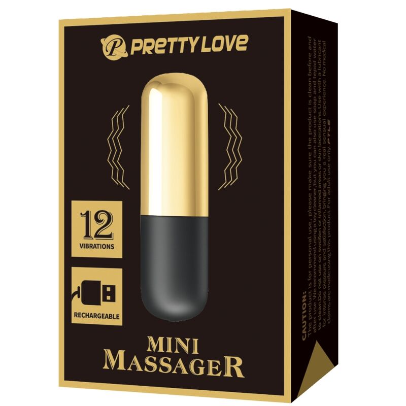 PRETTY LOVE - GOLDEN RECHARGEABLE BULLET VIBRATOR - 7