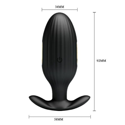 PRETTY LOVE - JEFFERSON APP CONTROLLED ANAL PLUG BLACK - 2