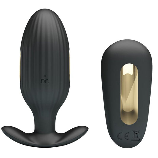 PRETTY LOVE - KELLY PLUG ANAL RECHARGEABLE VIBRATOR BLACK - 1