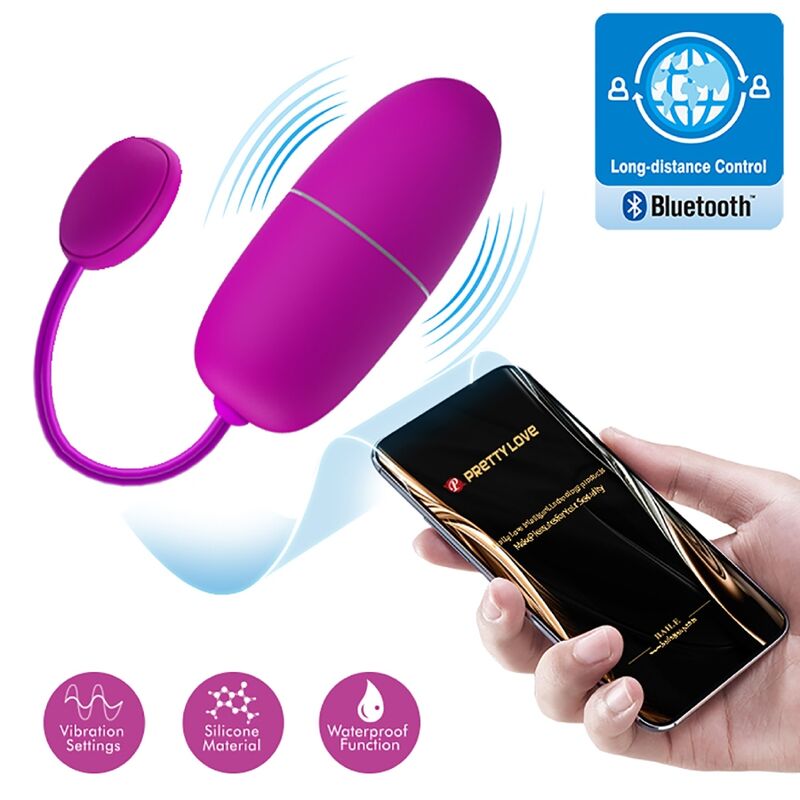 PRETTY LOVE - NYMPH VIBRATING EGG APP CONTROLLED PURPLE - 16