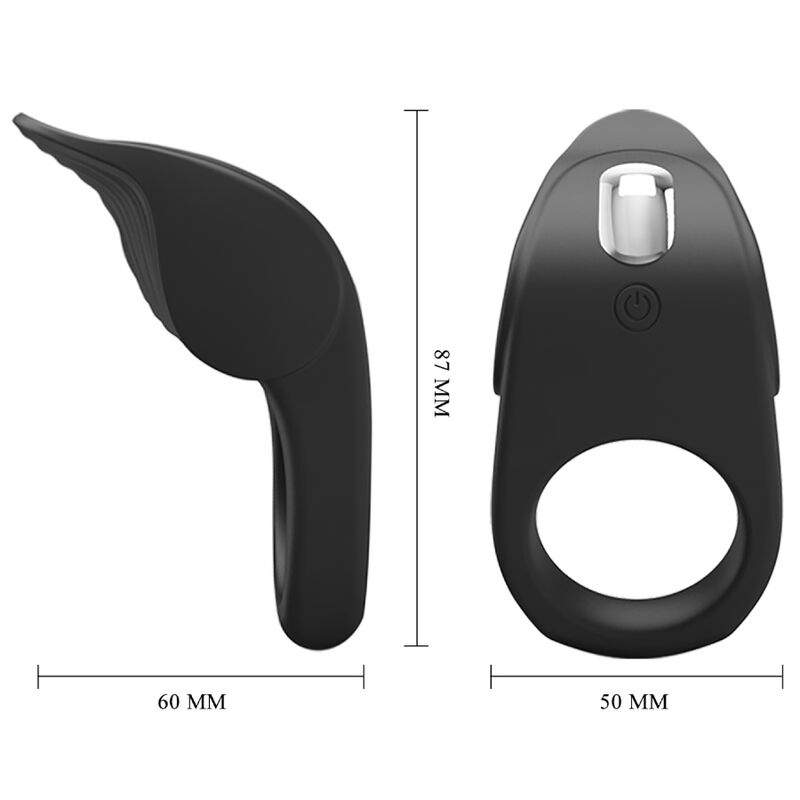 PRETTY LOVE - SUSANNA VIBRATING PENIS RING BLACK - 6