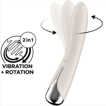 SATISFYER - SPINNING VIBE 1 G-SPOT BLUE ROTATOR VIBRATOR - RED - 12