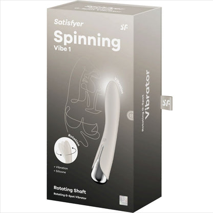 SATISFYER - SPINNING VIBE 1 G-SPOT BLUE ROTATOR VIBRATOR - RED - 13
