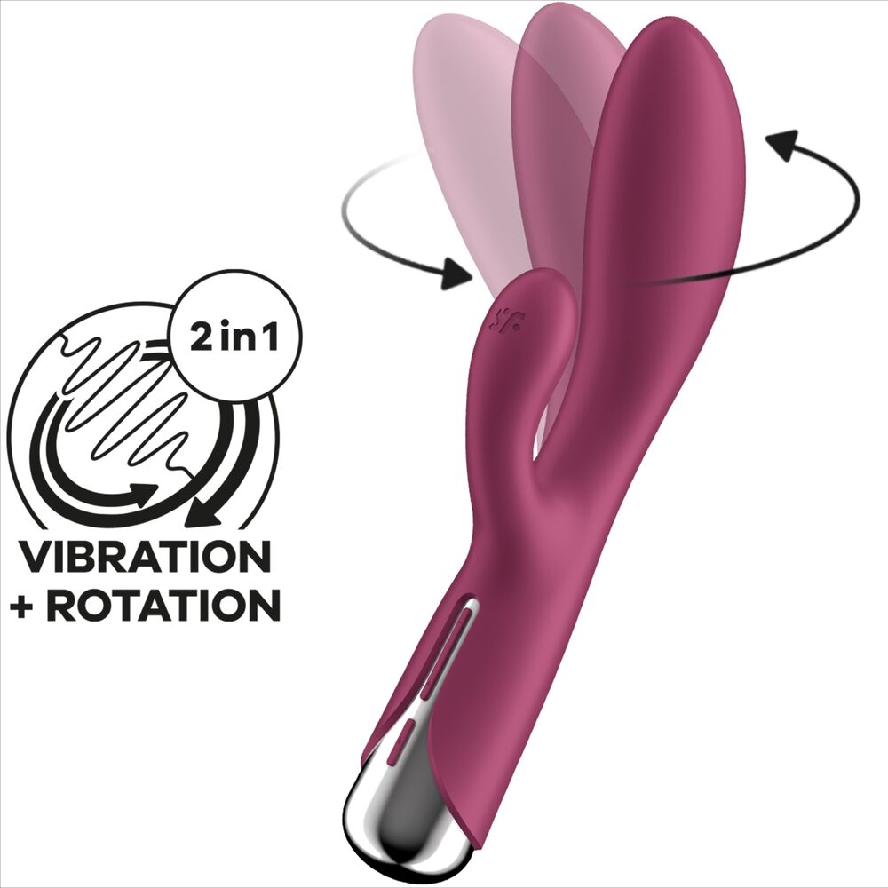 SATISFYER - SPINNING RABBIT 1 CLITORAL AND G-SPOT STIMULATION BLUE
