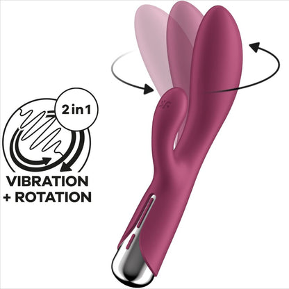 SATISFYER - SPINNING RABBIT 1 CLITORAL AND G-SPOT STIMULATION BLUE