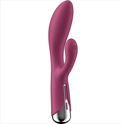 SATISFYER - SPINNING RABBIT 1 CLITORIS AND G-SPOT STIMULATION BLUE - RED - 6