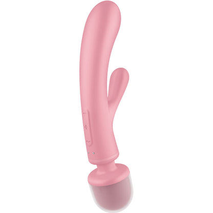 SATISFYER - TRIPLE LOVER RABBIT VIBRATING MASSAGER GREY