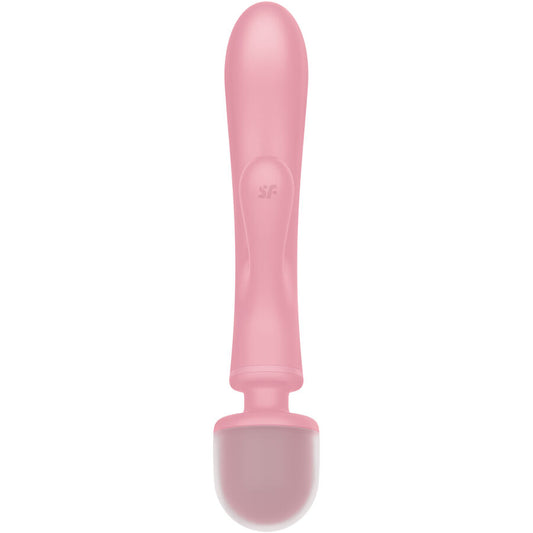 SATISFYER - MASAJEADOR TRIPLE LOVER VIBRADOR LAPIN ROSA