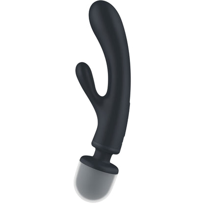 SATISFYER - TRIPLE LOVER RABBIT VIBRATOR MASSAGER GREY - GREY - 10