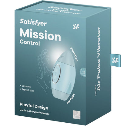 SATISFYER - MISSION CONTROL BLUE SMALL DOUBLE IMPULSE VIBRATOR - LILAC - 7