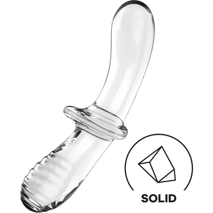 SATISFYER - DOUBLE CRYSTAL DILDO BLUE - TRANSPARENTE - 4