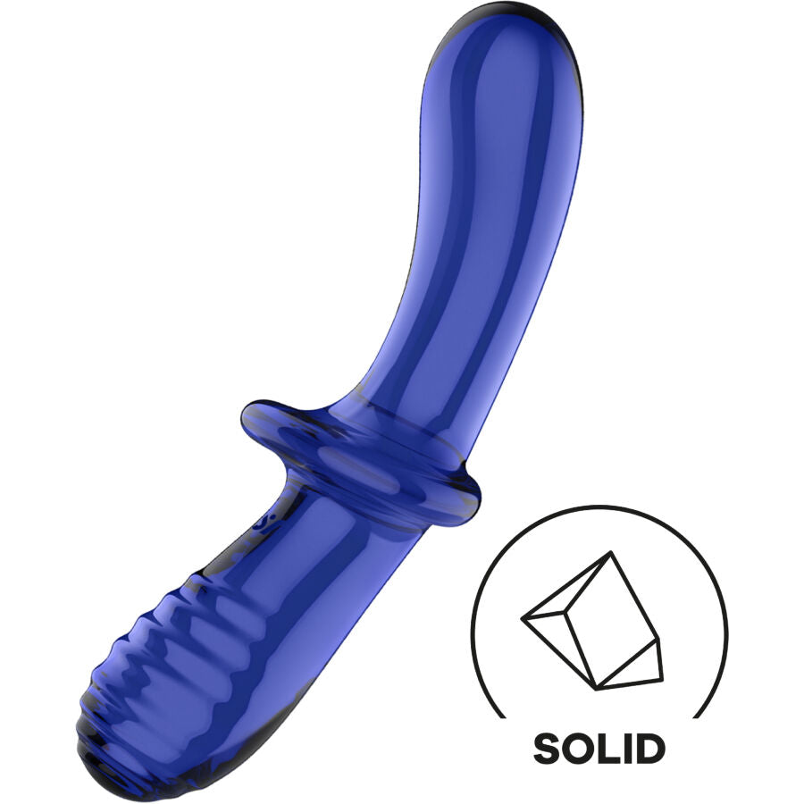 SATISFYER - DOUBLE CRYSTAL DILDO BLUE - TRANSPARENTE - 9