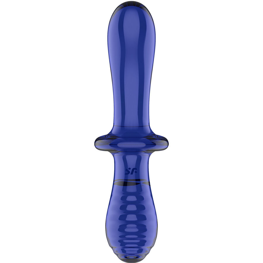 SATISFYER - DOUBLE CRYSTAL DILDO BLUE - TRANSPARENTE - 6