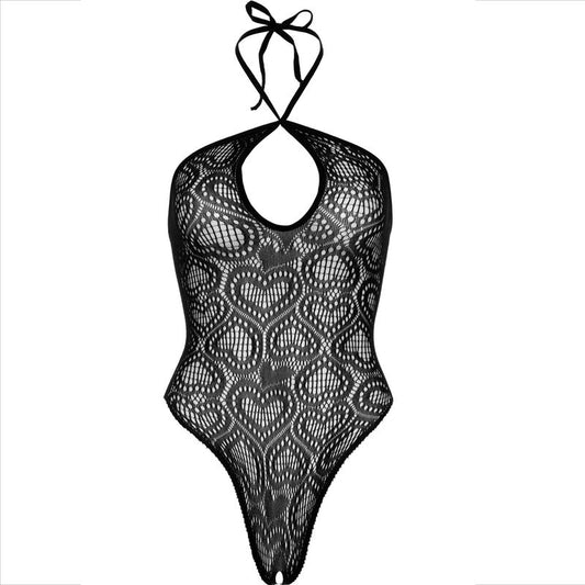 LEG AVENUE - BODY SEAMLESS HALTER NECK BLACK - 1