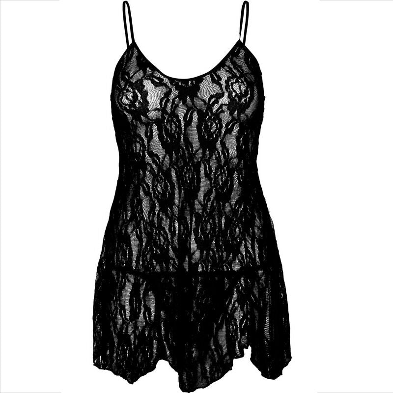 LEG AVENUE - LACE FLOWERS CHEMISE