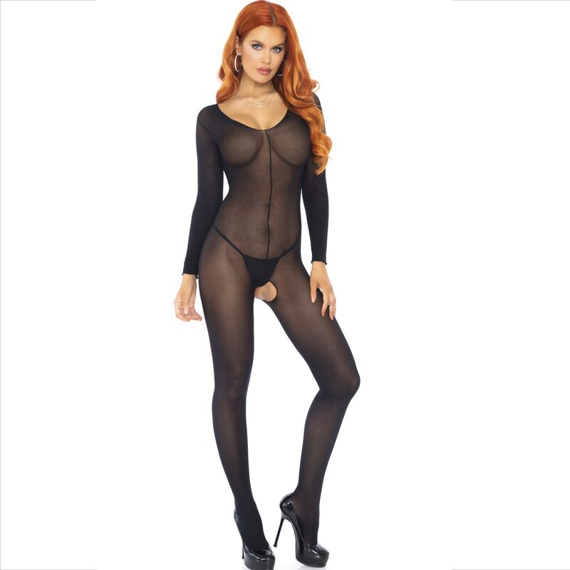 LEG AVENUE - BODYSTOCKING LONG SLEEVE BLACK - 2