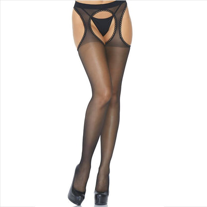 LEG AVENUE - TRANSPARENT GARTER STOCKINGS - 2
