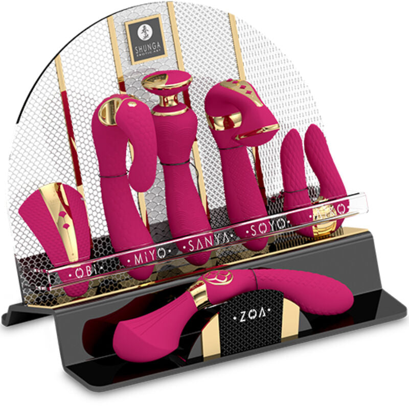 SHUNGA - DISPLAY OF 6 FUCHSIA INTIMATE MASSAGERS - 2