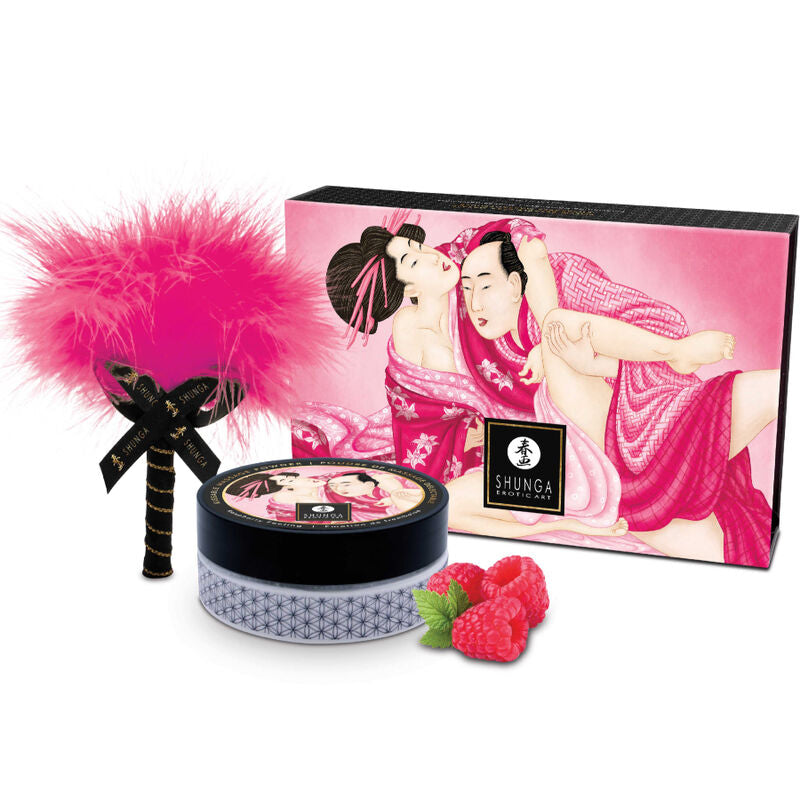 SHUNGA - EDIBLE MASSAGE POWDER KIT RASPBERRY - 4