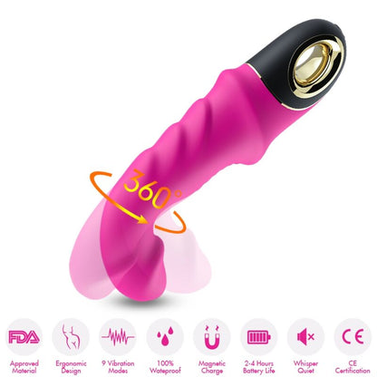 ARMONY - JOYBLADE DILDO VIBRATOR ROTATOR FUCHSIA - 3