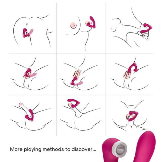 ARMONY - SECRETKISS LICKING VIBRATING CLITORIDE & VIBRATORE CURVO FUCSIA
