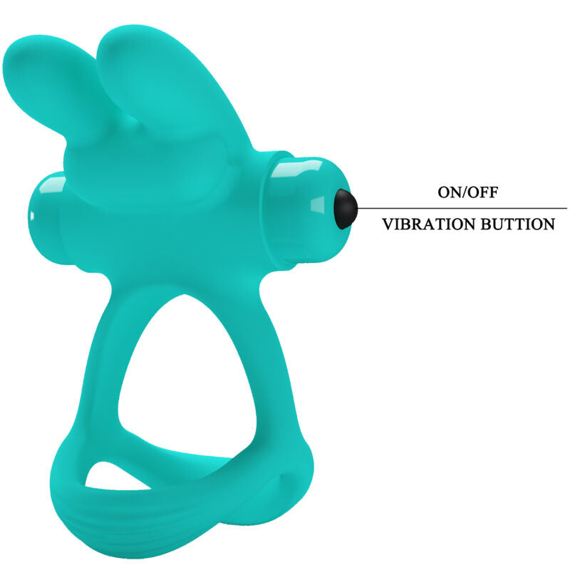 PRETTY LOVE - DANTE GREEN RABBIT VIBRATOR RING - 7