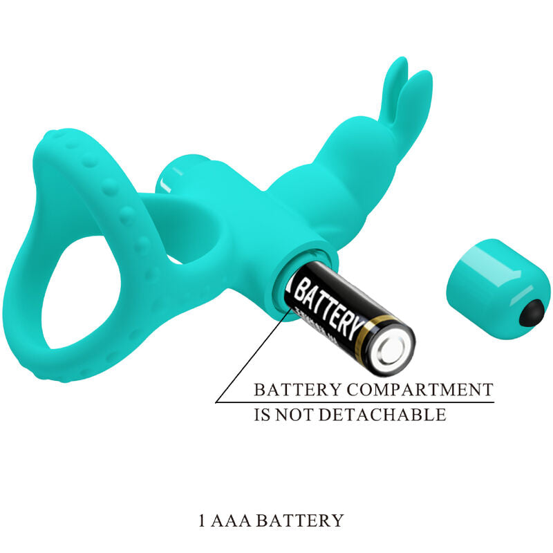 PRETTY LOVE - FIGGY GREEN RABBIT VIBRATOR RING - 2