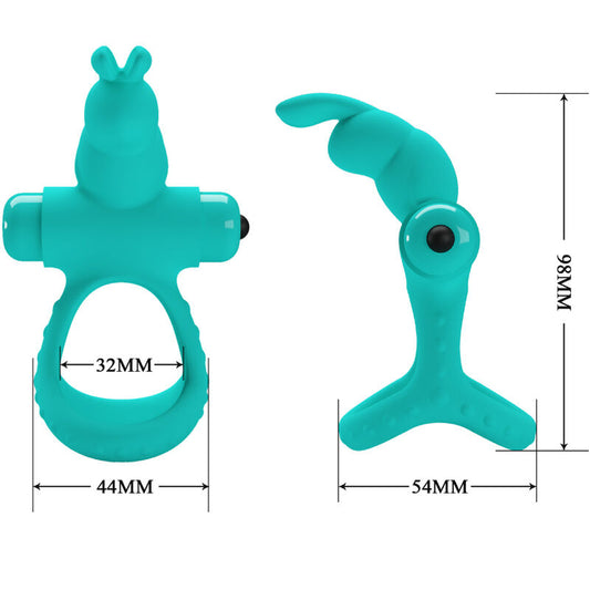 PRETTY LOVE - FIGGY GREEN RABBIT VIBRATOR RING - 1