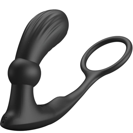 PRETTY LOVE - WARREN BLACK ANAL RING & VIBRATOR - 1