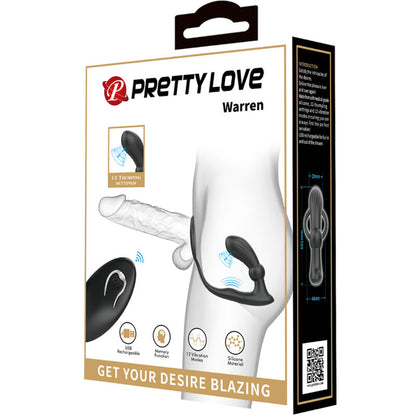 PRETTY LOVE - WARREN BLACK ANAL RING & VIBRATOR - 7