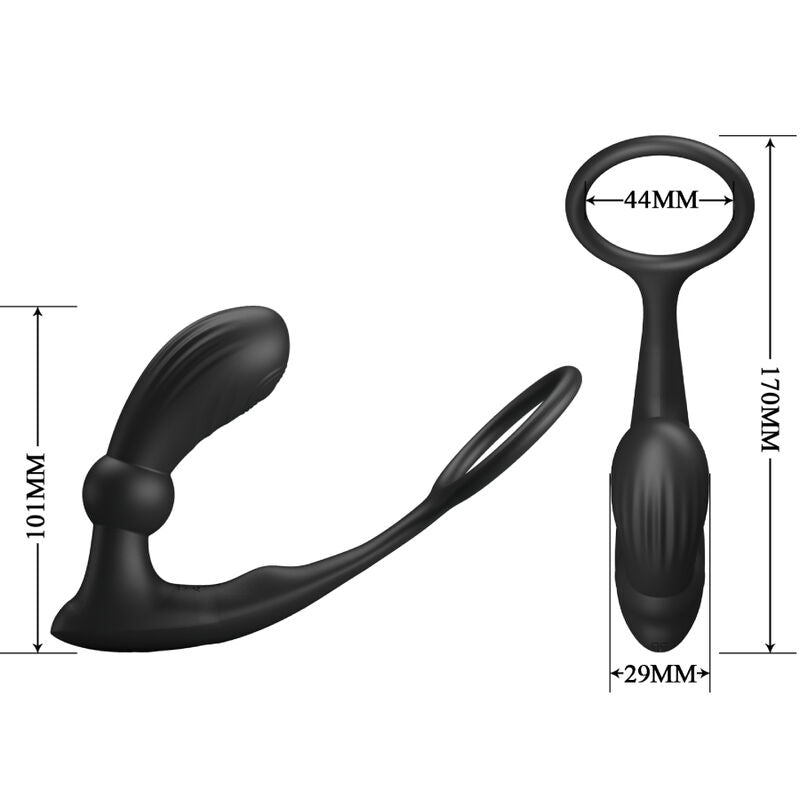 PRETTY LOVE - WARREN BLACK ANAL RING & VIBRATOR - 4